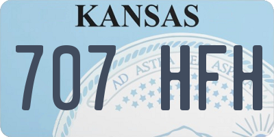 KS license plate 707HFH