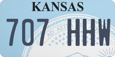 KS license plate 707HHW
