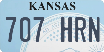 KS license plate 707HRN