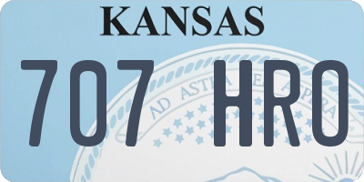 KS license plate 707HRO