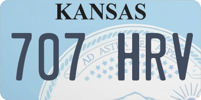 KS license plate 707HRV