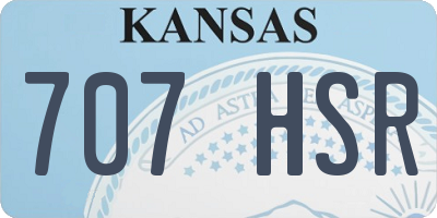 KS license plate 707HSR