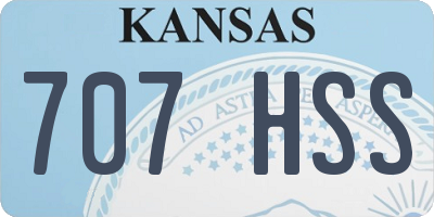 KS license plate 707HSS