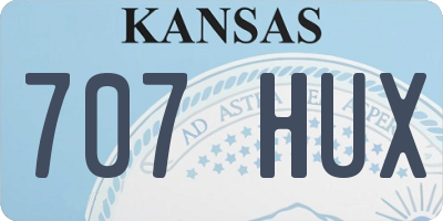 KS license plate 707HUX