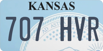 KS license plate 707HVR