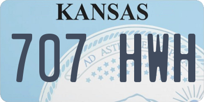 KS license plate 707HWH