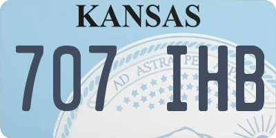 KS license plate 707IHB