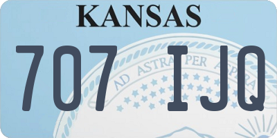 KS license plate 707IJQ