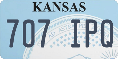 KS license plate 707IPQ