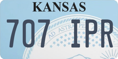 KS license plate 707IPR