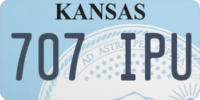 KS license plate 707IPU