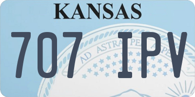 KS license plate 707IPV