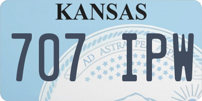 KS license plate 707IPW