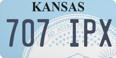 KS license plate 707IPX