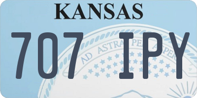 KS license plate 707IPY