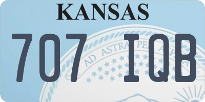 KS license plate 707IQB