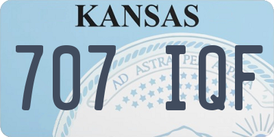 KS license plate 707IQF