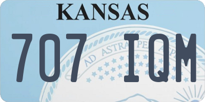 KS license plate 707IQM