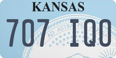KS license plate 707IQO