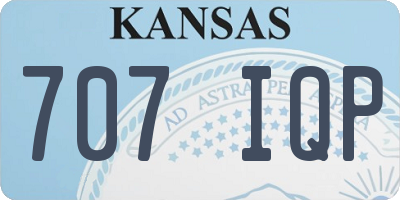 KS license plate 707IQP