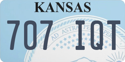 KS license plate 707IQT