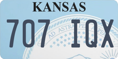 KS license plate 707IQX