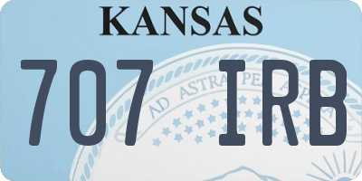 KS license plate 707IRB