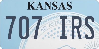 KS license plate 707IRS