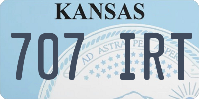 KS license plate 707IRT