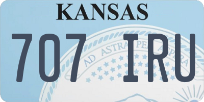 KS license plate 707IRU