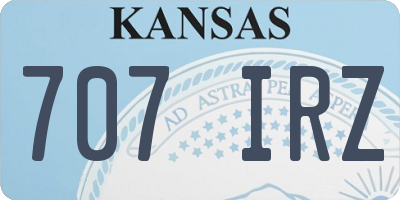 KS license plate 707IRZ