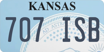 KS license plate 707ISB