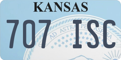 KS license plate 707ISC