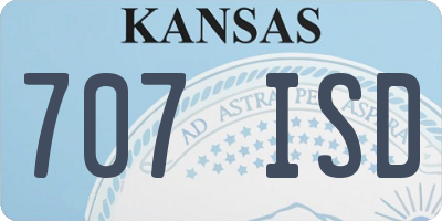 KS license plate 707ISD