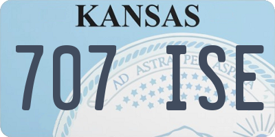 KS license plate 707ISE