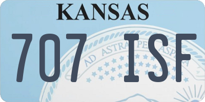 KS license plate 707ISF