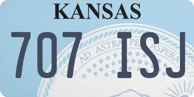 KS license plate 707ISJ