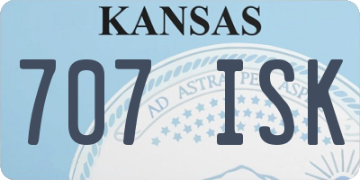 KS license plate 707ISK