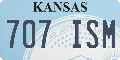 KS license plate 707ISM