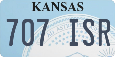 KS license plate 707ISR