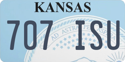 KS license plate 707ISU