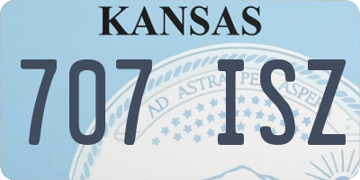 KS license plate 707ISZ