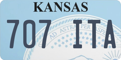 KS license plate 707ITA