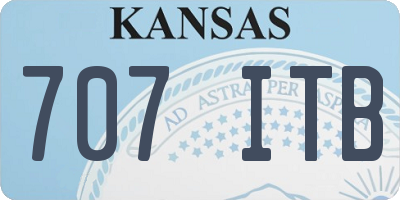 KS license plate 707ITB