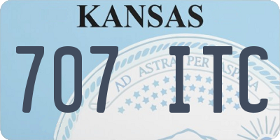 KS license plate 707ITC