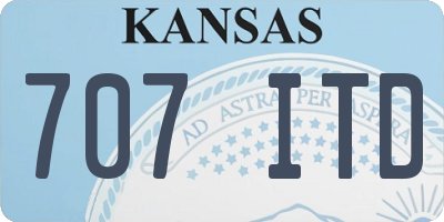 KS license plate 707ITD