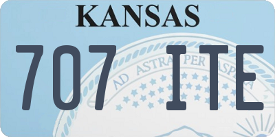 KS license plate 707ITE