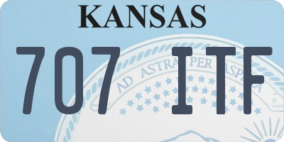 KS license plate 707ITF