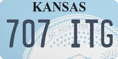 KS license plate 707ITG