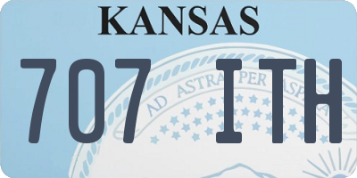 KS license plate 707ITH